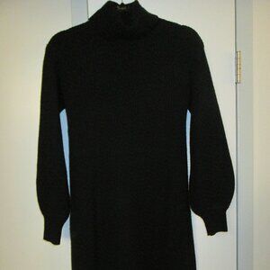 J.Crew black wool blend sweater dress